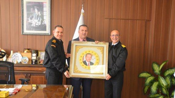 Sahil Güvenlik Akdeniz Eski Bölge Komutanı SG. Alb. Fatih Erhan´dan Müdürlüğümüze Veda Ziyareti