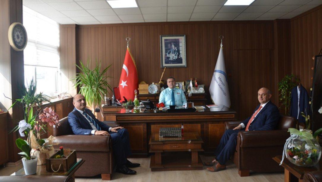Tarsus İlçe Millî Eğitim Şube Müdürü Mustafa Anteplioğlu ve Tarsus Anaokulu Müdürü Bülent Boyacı İl Millî Eğitim Müdürümüzü Ziyaret Etti